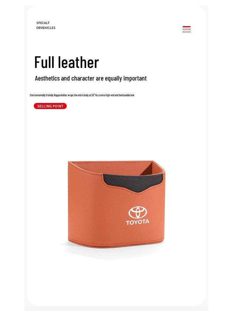 Toyota Car Trash Can Storage Bag for Sienna, Highlander, Avalon, RAV4 Interior Accessories