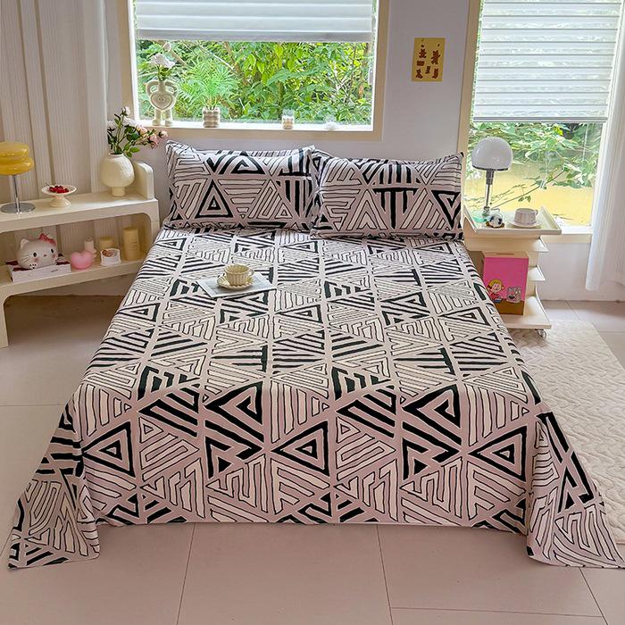 Double Person Cotton Bed Sheet for Summer - Skin-friendly, Student Dormitory Bedding