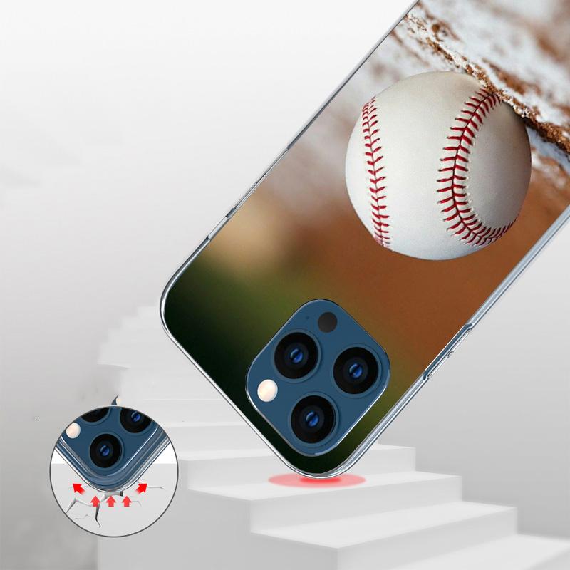 Baseball Sport Phone Case For iPhone 17 Air 16 Pro Max 16E 15 + 14 Plus 11 12 13 Mini 7 8 SE Gift Print Cover Fundas 17 Air 16 P