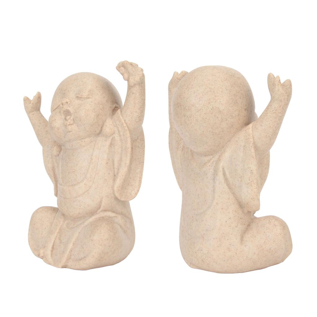 Statua Monaco Bambino Vivida Arenaria Statuetta Monaco Bambino Ornamento Statua di Buddha per Decorazione Casa e Ufficio