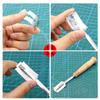 Stainless Steel Bread Lame with Wood Handle Curved Blade Dough Scoring Tool for Baguette Pastry Baking Professional Baker Equipment Kitchen Utensil