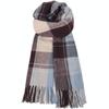 Imitation Cashmere Blue Plaid Scarf Women's Autumn and Winter New High-end Wool Scarf Shawl
