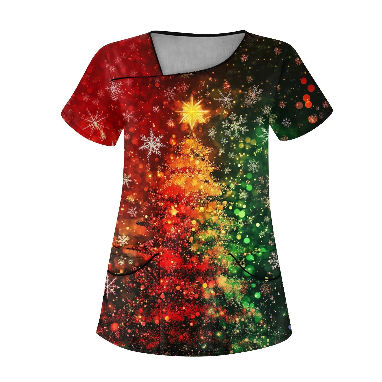 Женская рабочая одежда с рождественским принтом — фото 6