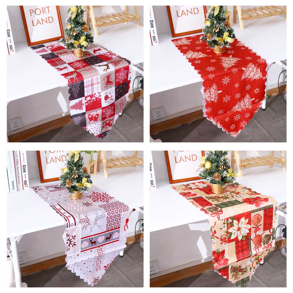 For Wedding Kitchen Flowers Christmas Decoration Christmas Table Runner Tablecloth Table Runner