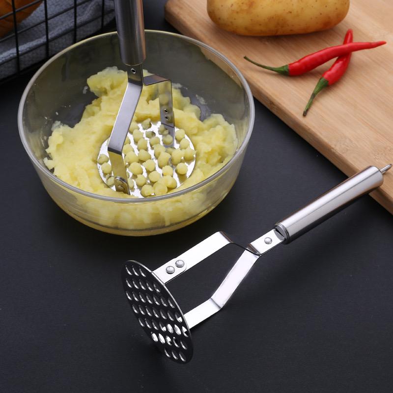 Stainless Steel Masher Potato Puree Grinder Auxiliary Food Manual Masher Kitchen Masher Vegetable Puree Fruit Puree Press