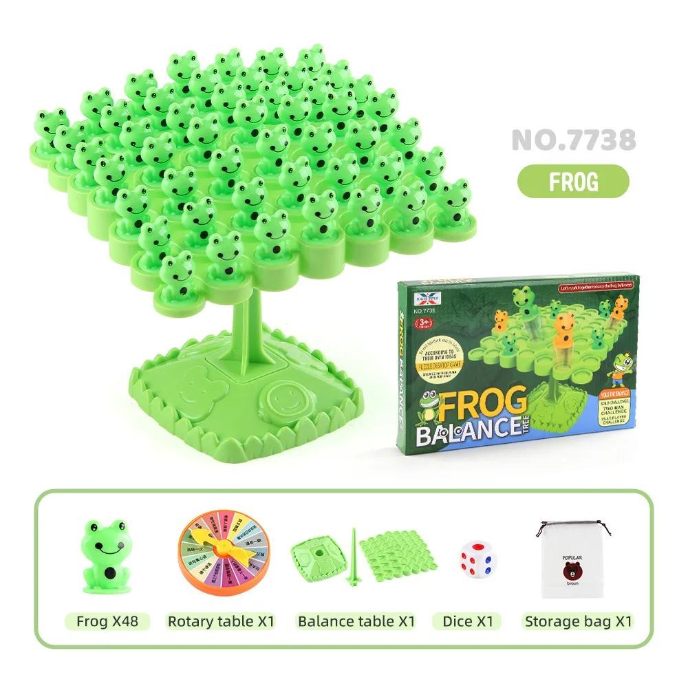 Montessori Math Toys Fun Frog Balance Tree Children Balancing Board Game Parent-child Interaction Tabletop Balance Game Toy Gift