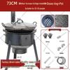 Extra Thick Patterned Steel Portable Wood-Burning Stove for Home & Outdoor Use