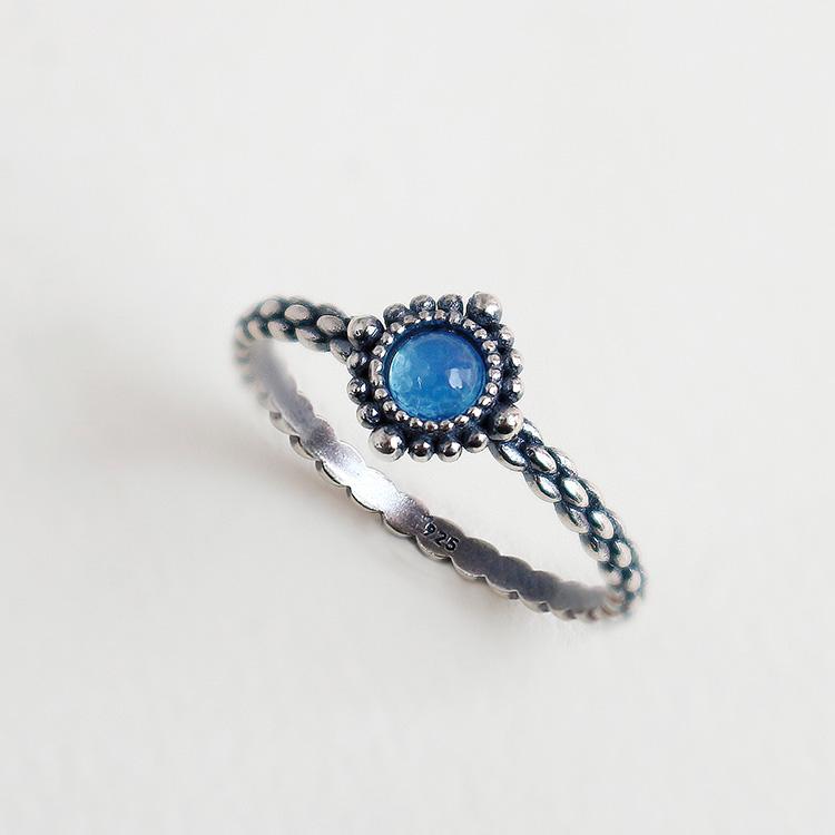 47Bag 925 Silver Natural Gemstone Ring Ariel/ Arie