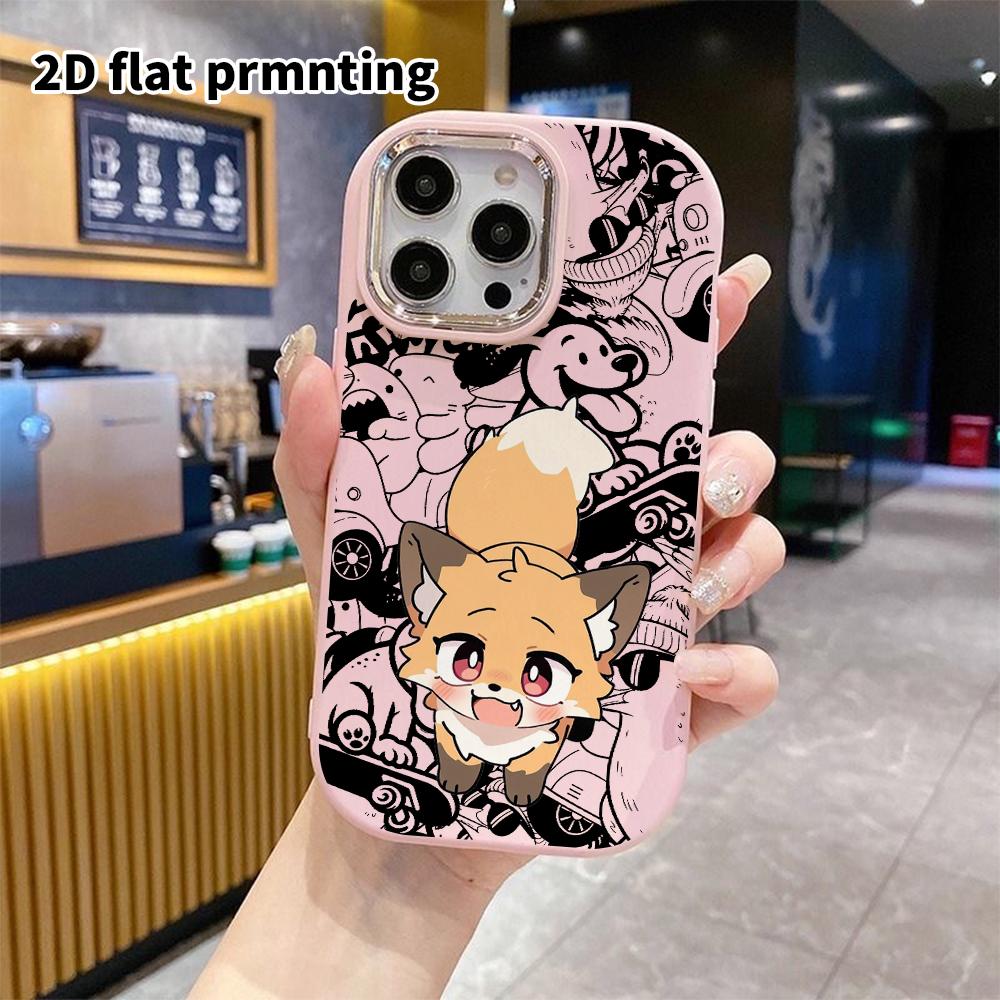 Phone case: 2D flat design, suitable for iPhone 18 17 16 15 14 13 Pro protective case, cute little fox, perfect Christmas and Halloween holiday gift