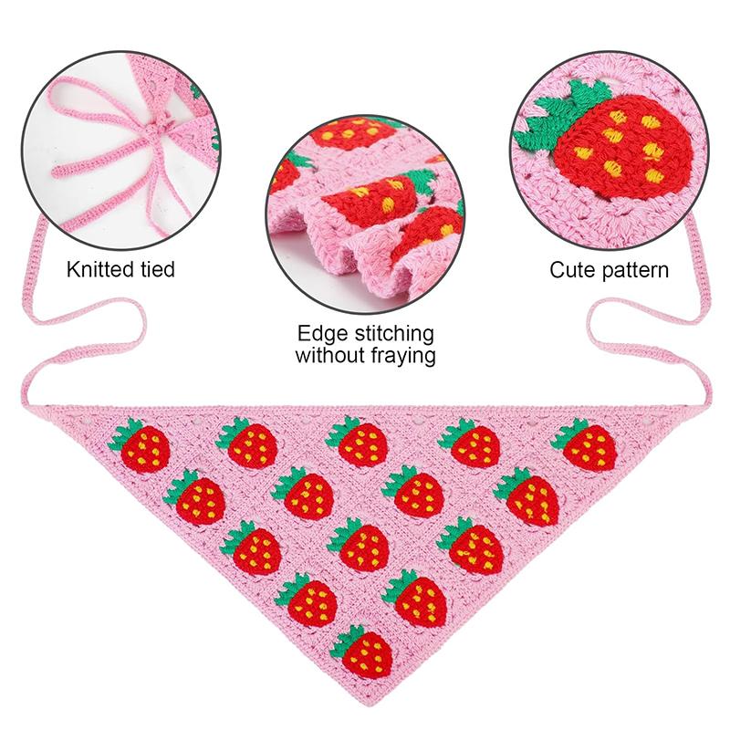 Korean Style Knitted Hollow Hook Flower Triangular Scarf Fashionable And Cute Summer Travel Girl Headband