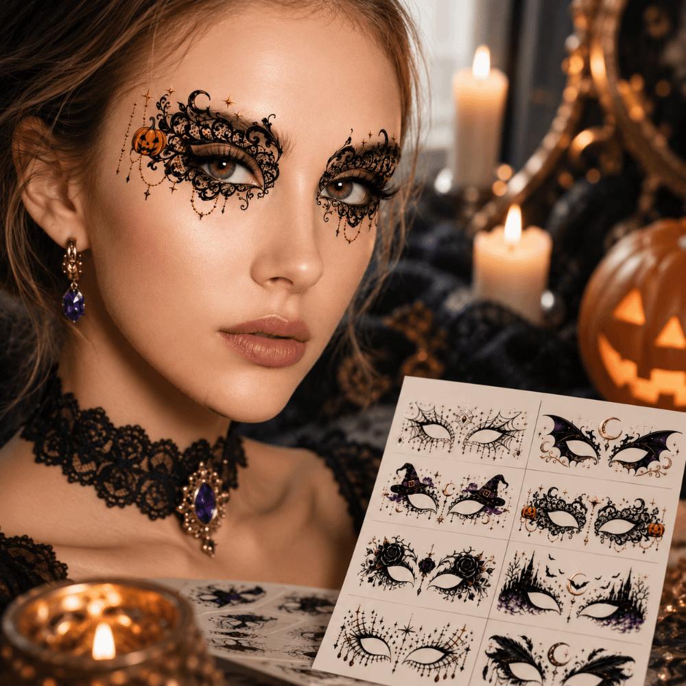 10 Pcs Waterproof Halloween Face Tattoo Realistic Temporary Tattoo Stickers  Halloween Party