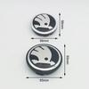 4pcs 56mm 65mm Green Black Chrome Car Wheel Center Caps for Skoda Rims Hubcaps Cover Emblem Badge Logo Auto Styling Accessories