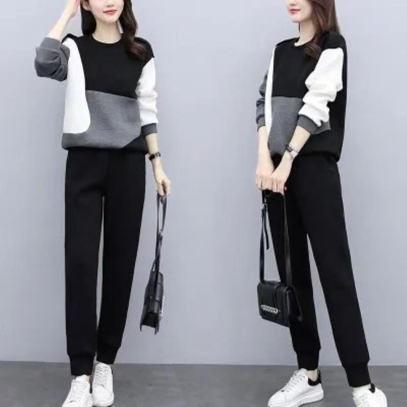 2026 Early Autumn Slimming Plus Size Women's Two-Piece Sporty Fashion Set