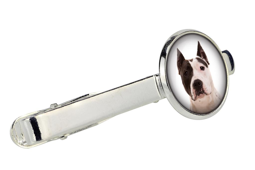 American Staffordshire Terrier, Amstaff - cufflinks and tie with your photo, a suit decoration, men's jewelry from the Art-Dog brand.
