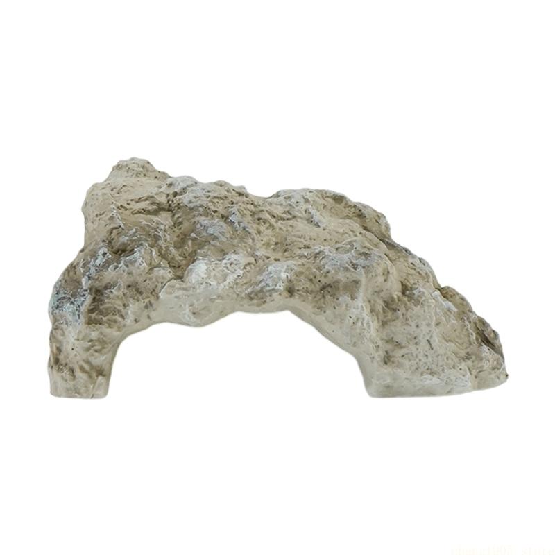 QX2E Fish Habitat Rock House Landscape Bark Art Craft Aquariums Cave Decorations