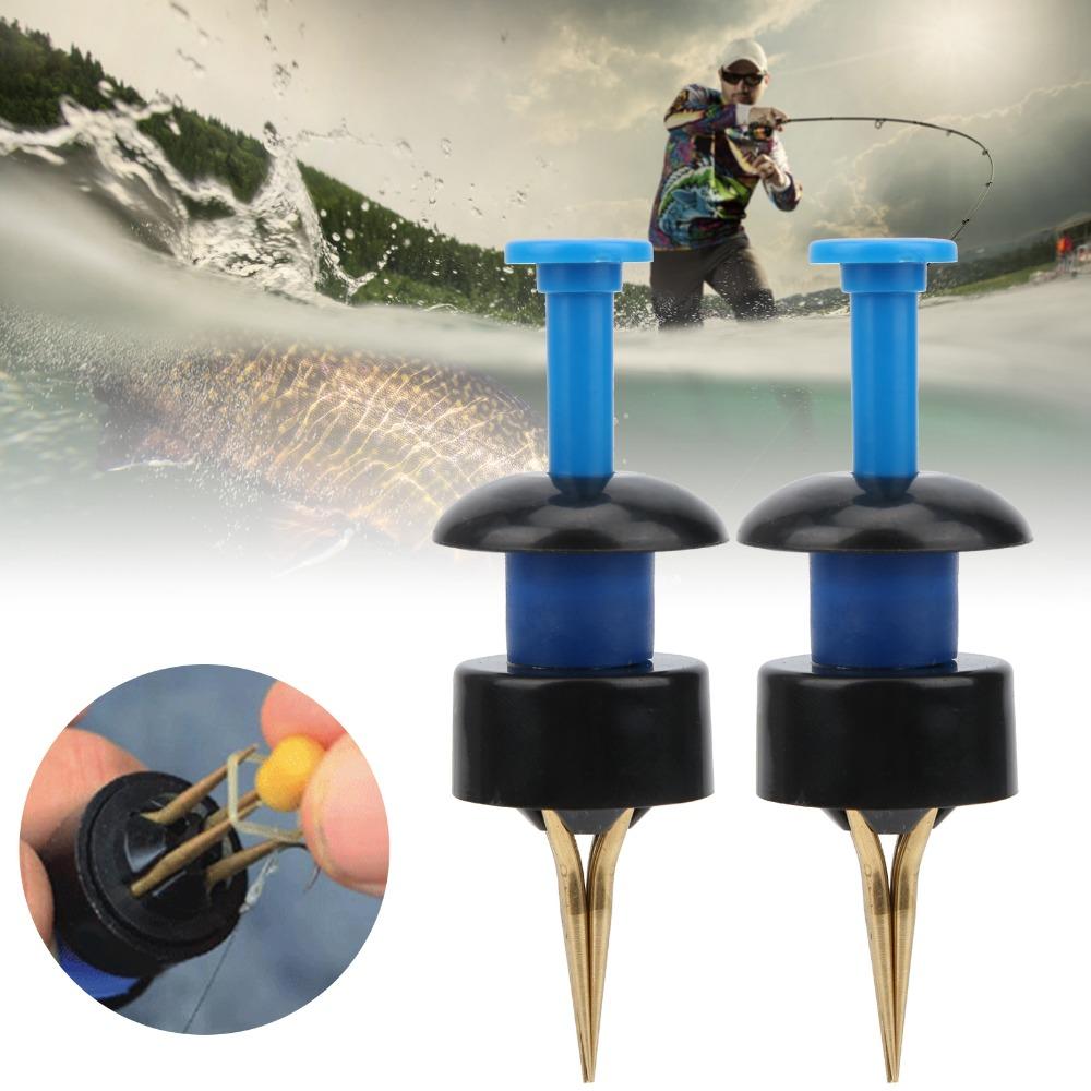 2 Jeux de Clips d'Appât de Pêche en ABS avec Élastiques Clip pour Appâts Clip Portatif pour Leurres Pêche à la Carpe
