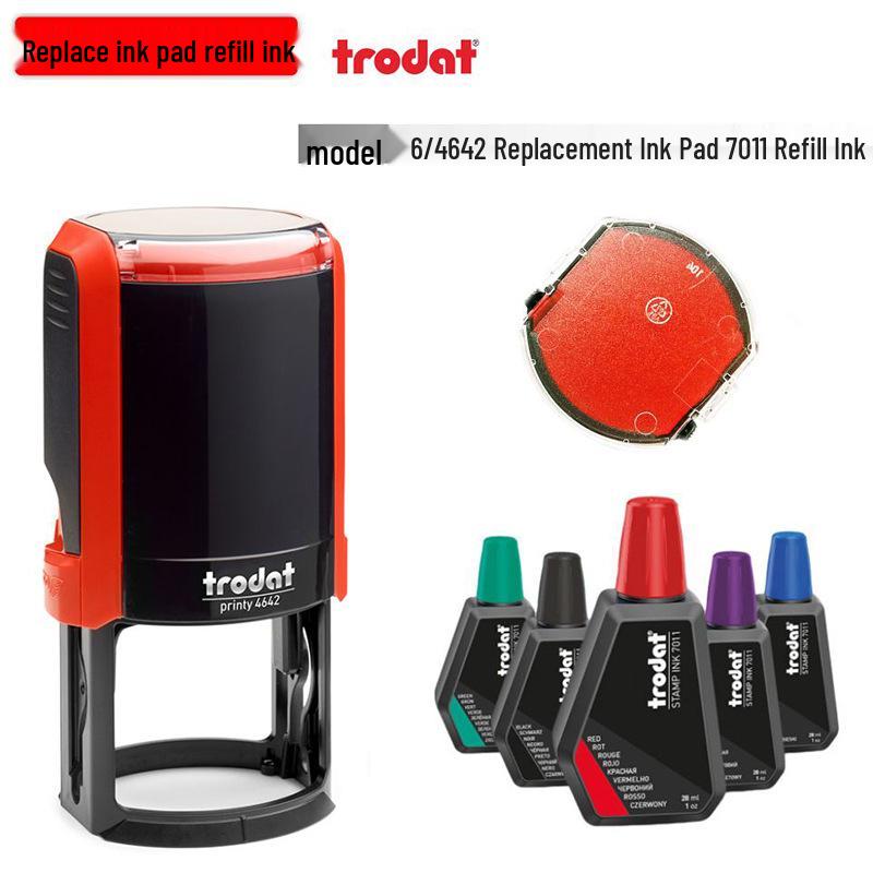 Timbro Rotondo Autoinchiostrante Zhuoda: 30mm, 38mm, 42mm - Design Flip-Top con Inchiostro Integrato per Uso Amministrativo
