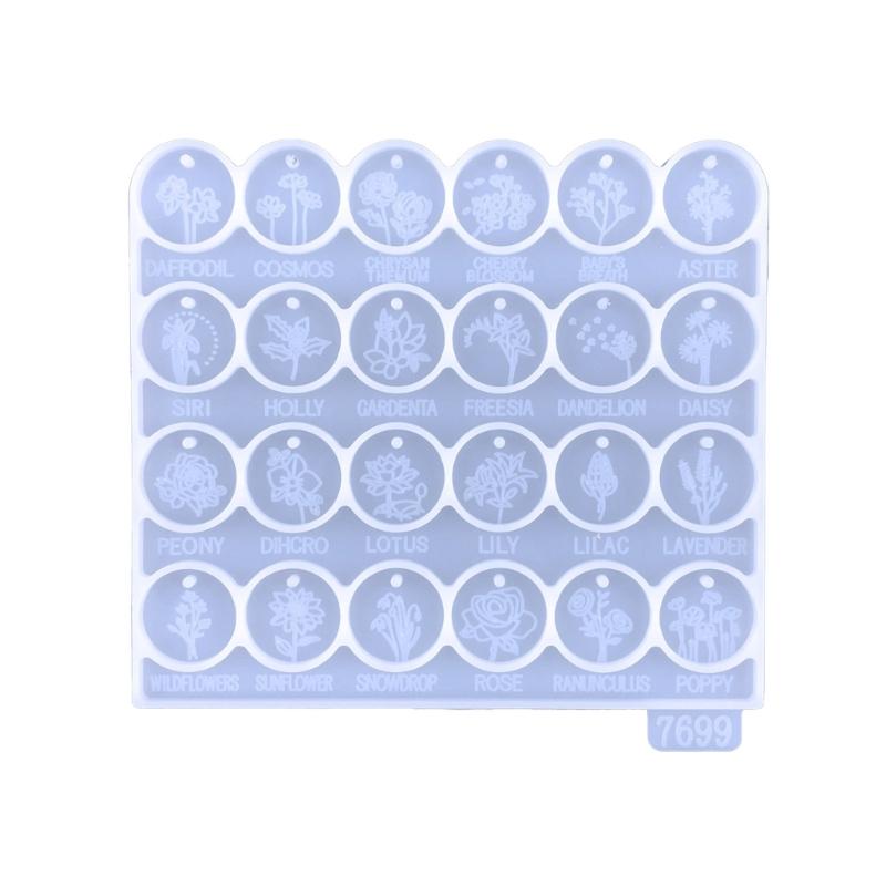 

Блестящий глянцевый растительный цветок орнамент силиконовая эпоксидная смола форма DIY брелок кулон ювелирные изделия для подарка на день святого Валентина ремесла чистый