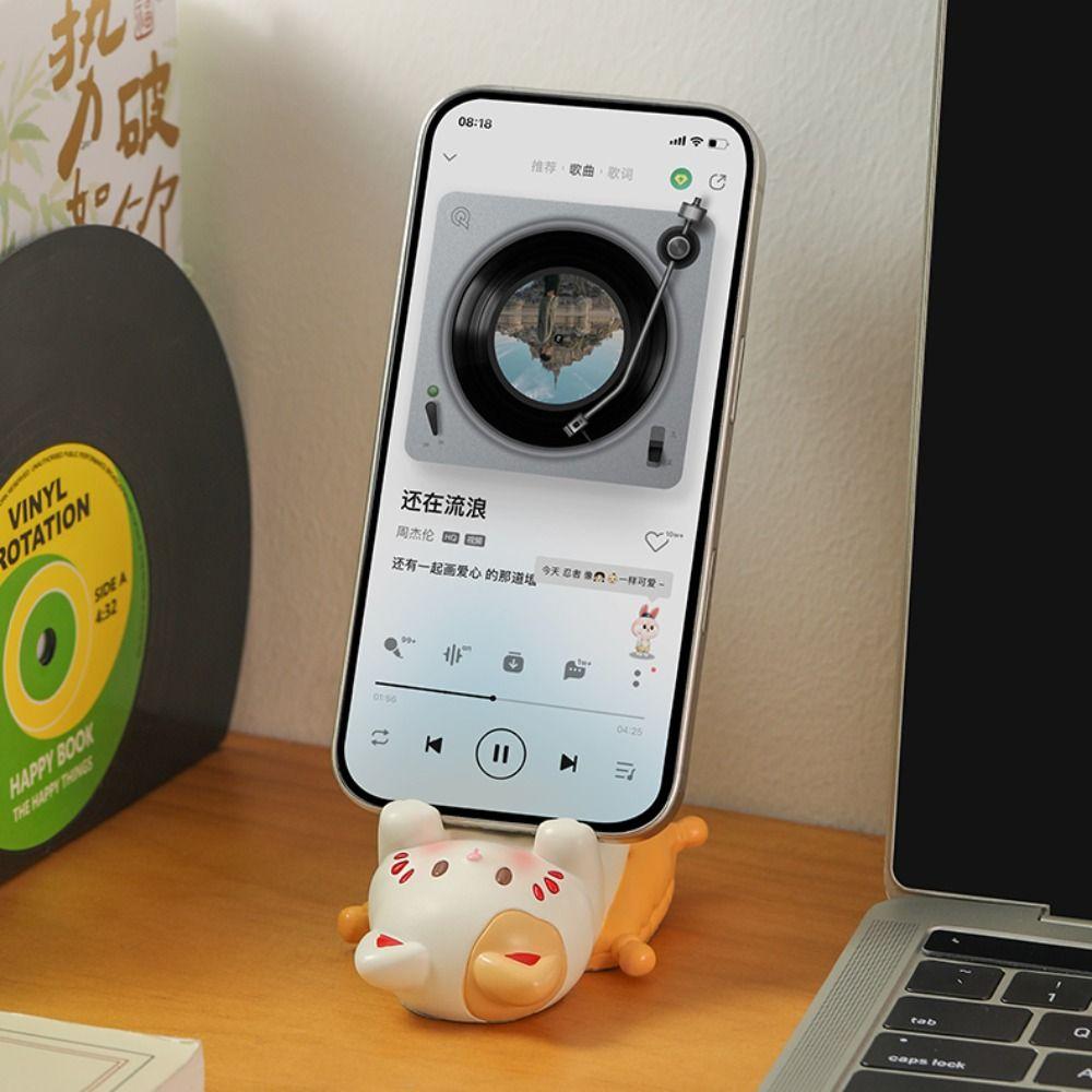 Resin Glasses Storage Holder Lying Cat Shape Desktop Ornaments Cute Phone Holder Home Decor