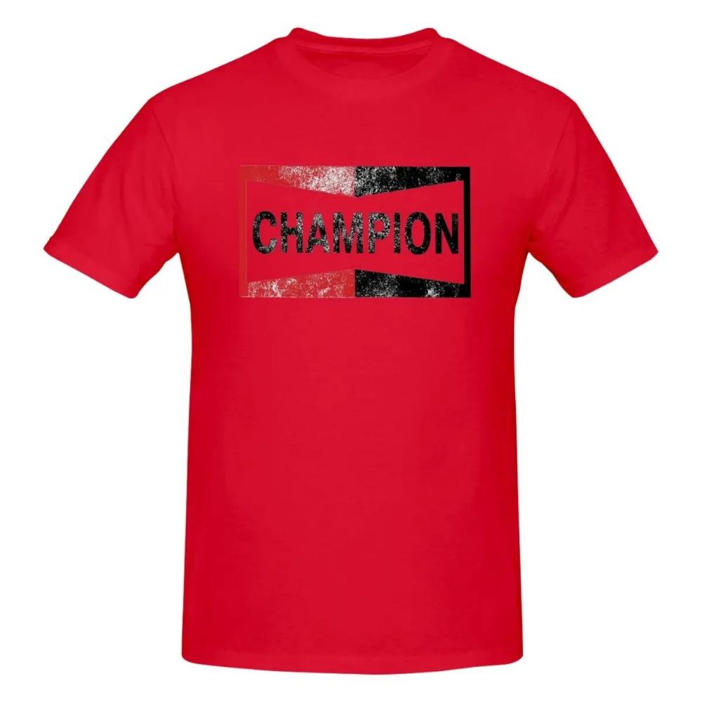 

Хлопковая футболка с коротким рукавом и круглым вырезом с ретро логотипом чемпиона M красный