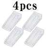 4/8pcs Clear Soft Plastic Doorstops, Anti-Slip Wedge Design - Collision Doorstops For Home And Office Use, Stackable And Durable