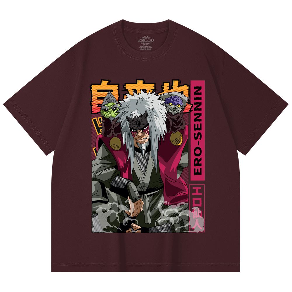 

230 Gsm 100% Cotton Naruto V9 Jiraiya Print Unisex Heavy Cotton T Shirt 2XL