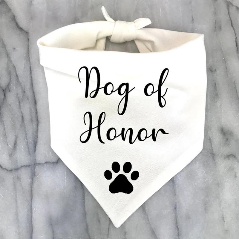 

Best Dog of Honor Bandana Scarf Wedding Engagement bridal shower bride to be Bachelorette hen party decoration Photo shoot gift