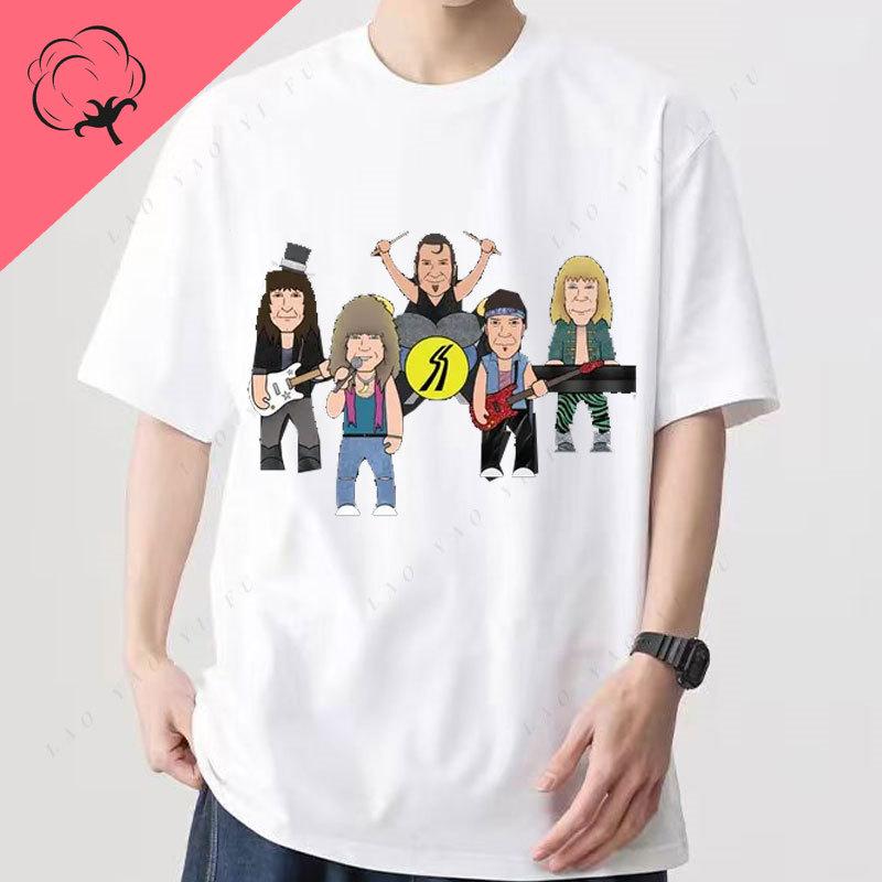 Rock Music Inspired Camiseta Music Lovers Cotton Clothes Crewneck Classic Retro Humor Funny Printed Tee