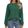 2024 Women's Long-Sleeved Loose Round Neck Pullover Casual Basic T-shirt