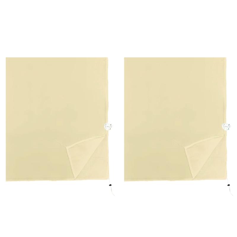 

2Pcs/set Winter Drawstring Plant Covers Frost Protections Bags Anti-Freeze Jackets Warm Blanket for Shrub Tree Plant 80x120cm бежевий