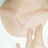Ladies' Circular Pendant Necklace, Sparkling Design, Minimalist Circular Jewelry, Birthday Gift