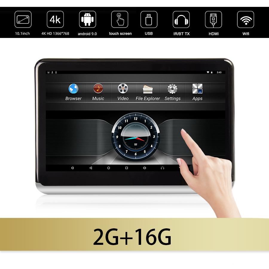 WIFI 10.1''Touch Screen 4K Car Multimedia 2+32G External Android9.0 Headrest Monitor Auto Stereo Wireless Mirror link