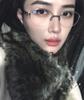 Lu Yuxiao Women's Retro Semi-Rimmed Glasses, Anti-UV & Blue Light, Gold Wire, Photochromic, Celebrity Style