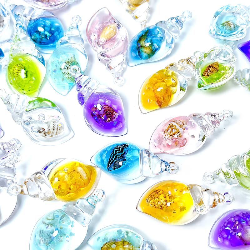 1 buc. Conci luminoase de desene animate Micro Peisaj Strălucitor Conchi în miniatură Statuie în ghiveci Mini ornamente pentru casă de păpuși de grădină.