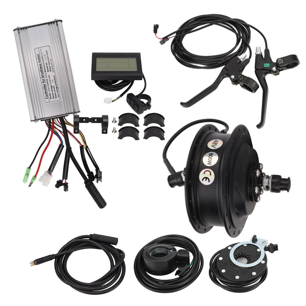 Electric Bicycle Front Wheel Conversion Kit 48V 500W Front Drive Motor LCD3 Display Power Assist Sensor Set