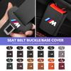 For Suede Car Seat Belt Base Buckle Protector Cover Decoration Accessories Performance X1 X3 X5 E39 E46 E90 F20 E60 F30 M3