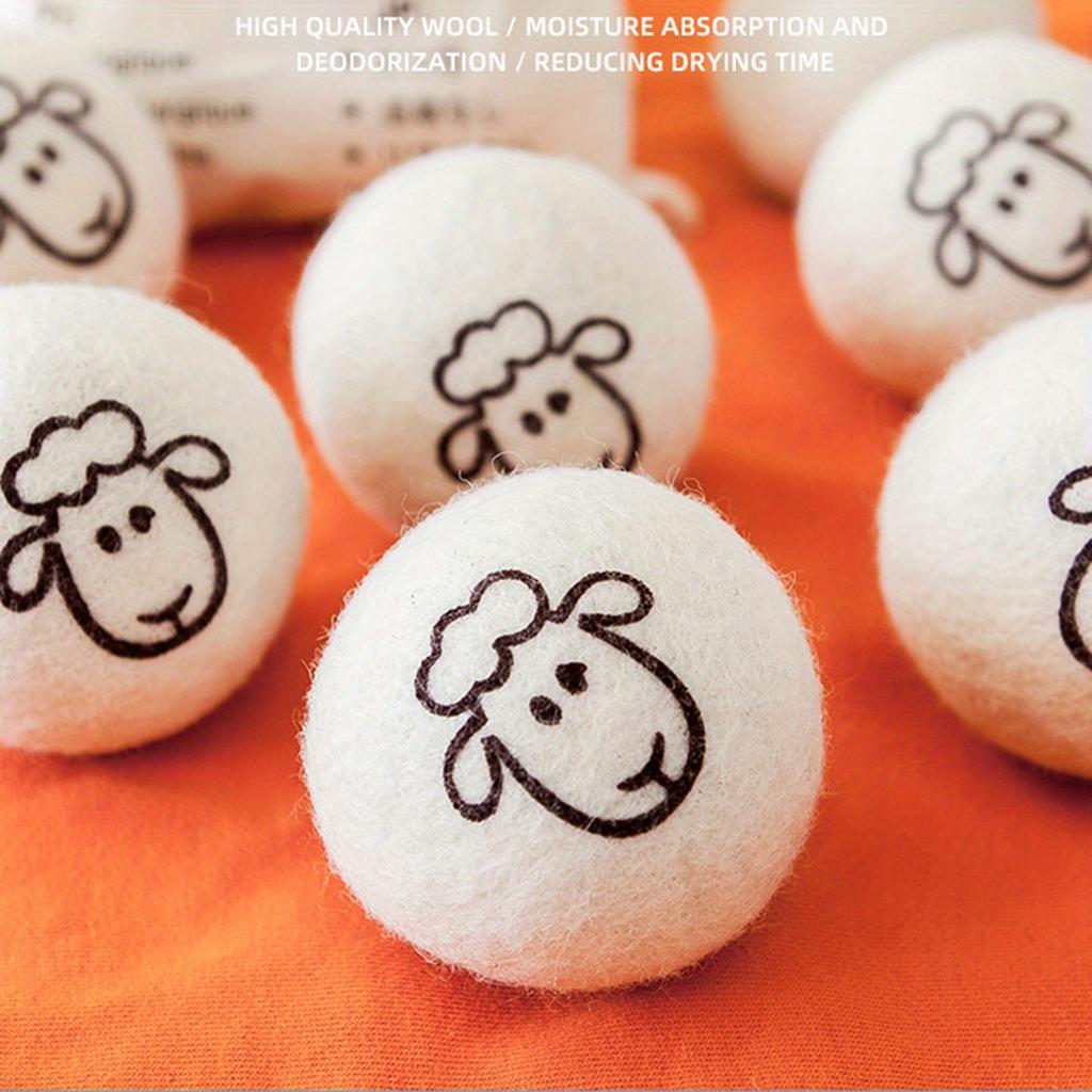 1-6pcs Reusable Wool Laundry Dryer Ball Fabric Softener Alternative for Washing Machine Wrinkle Reducer Cleaning Supplies Gadget