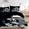 3pcs Smoking Tom Cat Bedding Set - Includes 1 Quilt Cover and 2 Pillowcases, Comfortable Bedding with Stylish Design for Bedroom, Machine Wa