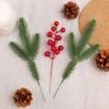 Christmas Pine Needle & Red Berry Decorative Simulation Flower Branch