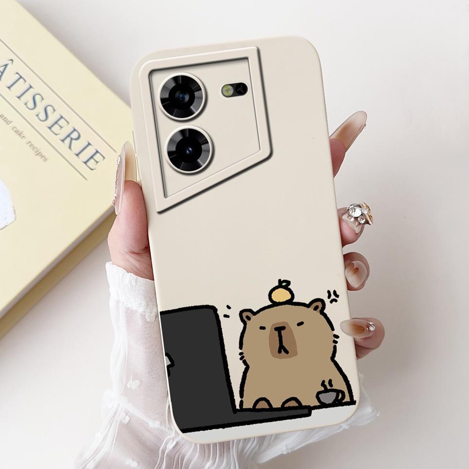 Luxus Modische Rückabdeckung Für Tecno Pova 5 5Pro LH7n LH8n Stoßfeste Hülle An Pova 4 4Pro LG7n LG8n Handyhülle Hase Katze Stoßfänger