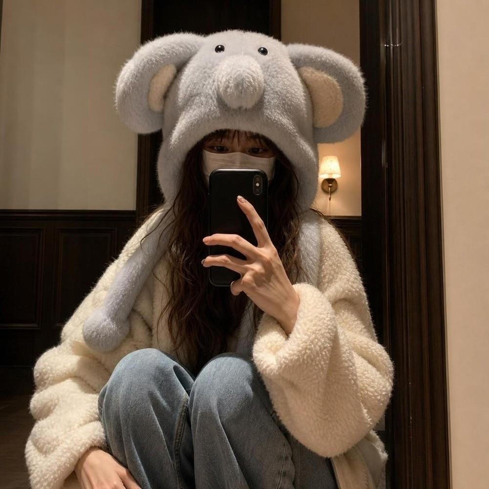 Cold-proof Beanies Cap Windproof Ear Protection Hat Cute Winter Balaclava Hat Outdoor