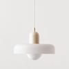 Danish Mid-Century Cream Green Retro Glass Chandelier for Restaurants & Bars