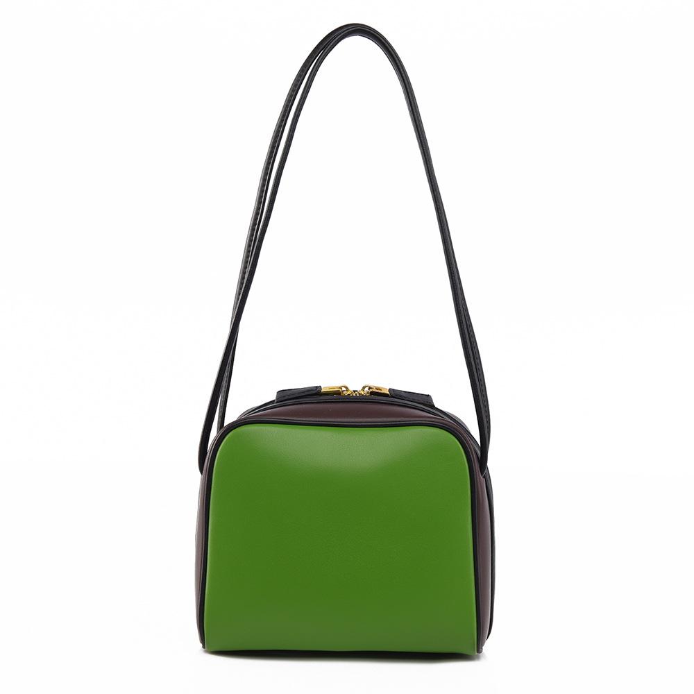 Single Shoulder Bag, Women's Tofu Bag, High-end Sense, Contrasting Color, Fashionable Bag, Women's Simple Commuting Armpit Bag