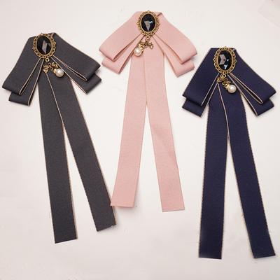Solid Color Flowing Bow Tie - Women's Collar Ribbon Accessory Casual Detachable Bow for Blouse Dress Fashion Decoration