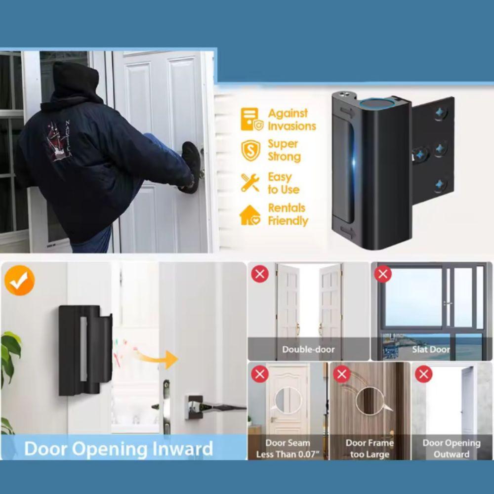 Aluminum Zinc Zinc Alloy Door Reinforcement Lock Easy to Install Door Lock Device  Inward Swinging Door