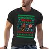 Merry Christmas Don't Be A Chicken And Candy Ugly Christmas Sweater T-Shirt Sweat Shirts Oversizeds T Shirt Graphic