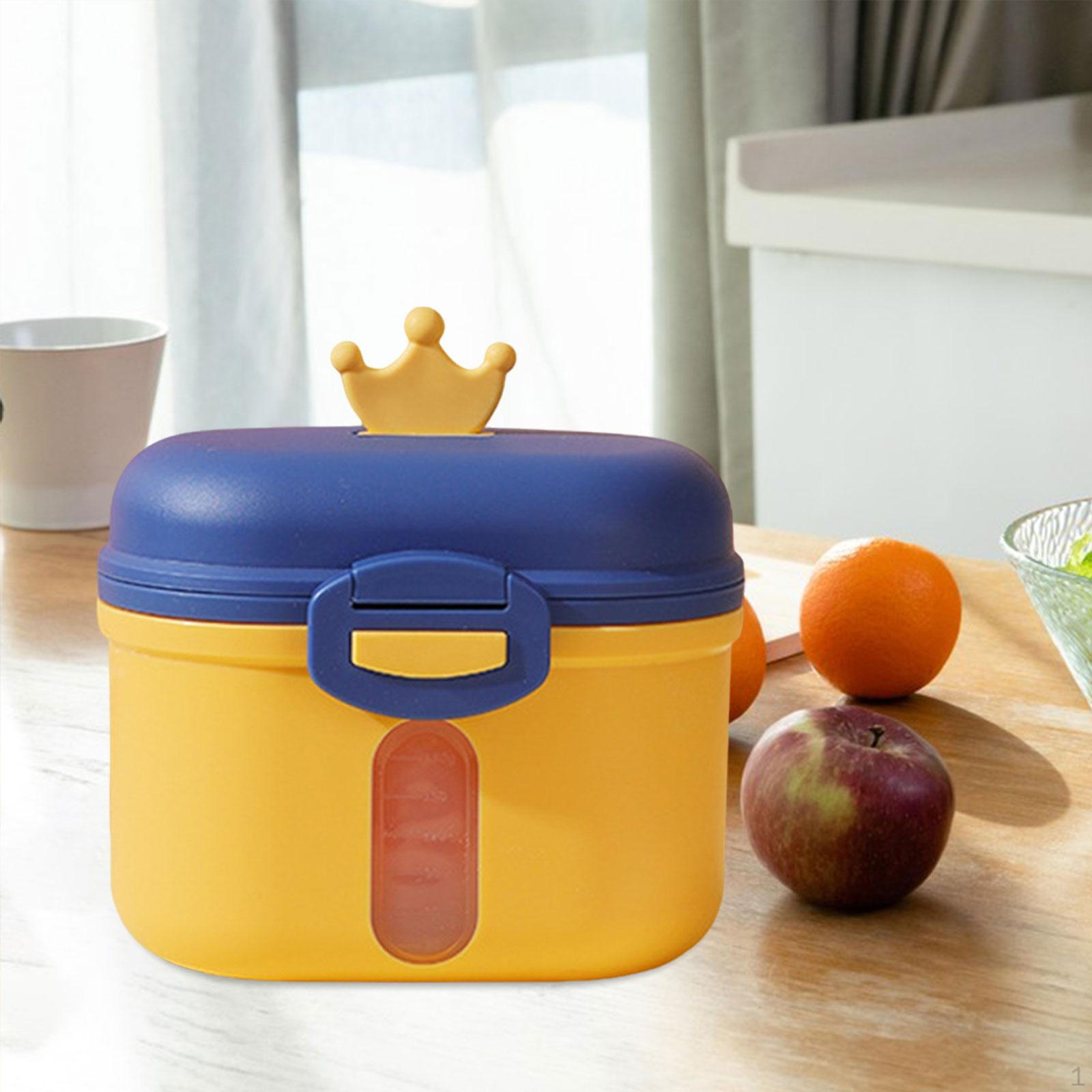 

Formula Dispenser Container Milk Powder Food Storage Box for Bedroom Yellow 12.5x7.5x10cm