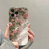Simple Green Leaf Pink Flower Suitable for iphone11PROMAX Mobile Phone Case 11 Apple Huawei P11 Xiaomi Vivoppo