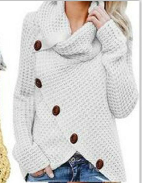 2026 Autumn/Winter Women's Long Sleeve Irregular Knit Sweater - Popular European and American Style
