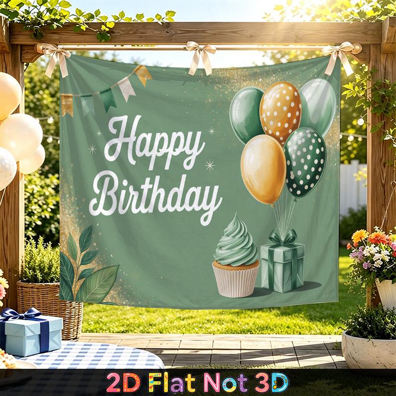 Party Backdrop Green Photo Booth Background Front Door Decor